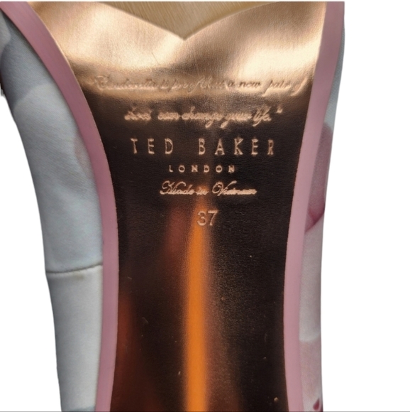 NWOB Ted Baker Charmesa women's floral print pointed toe pumps Sz 6.5 - Picture 10 of 11